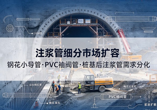 常山注浆管细分市场扩容，隧道钢花小导管、PVC 袖阀管、桩基后注浆管需求分化